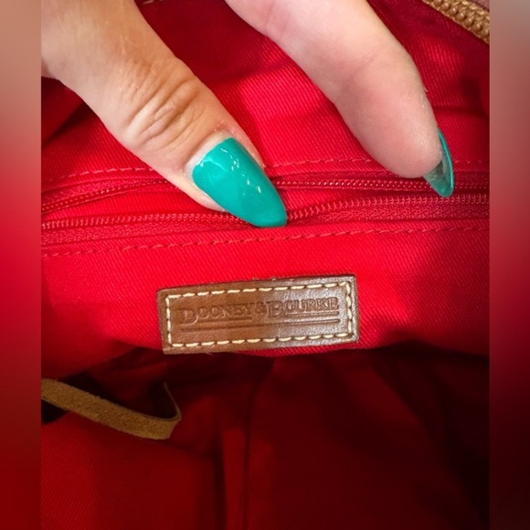 Dooney & Bourke Beige and Brown Shoulder Bag - Picture 6 of 7